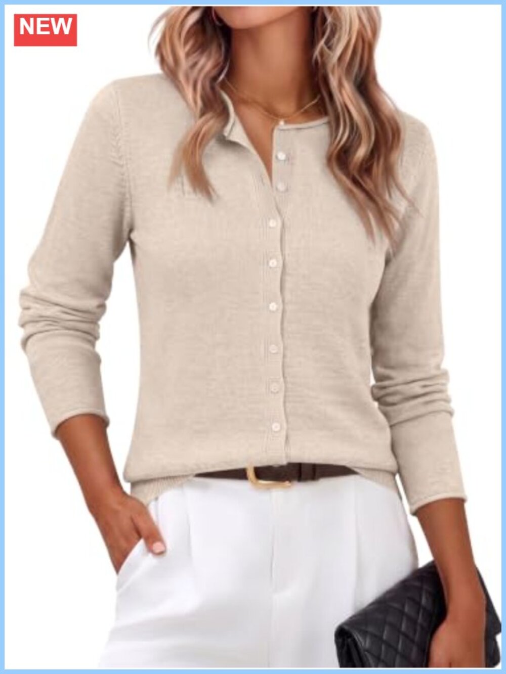 ANRABESS Women Oversized Button Down Long Sleeve Cardigan Knit Sweater